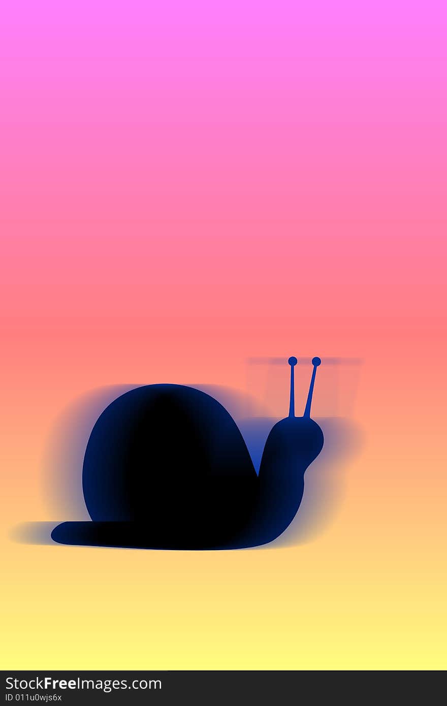 Graphic of moving snail with colorfull background. Graphic of moving snail with colorfull background