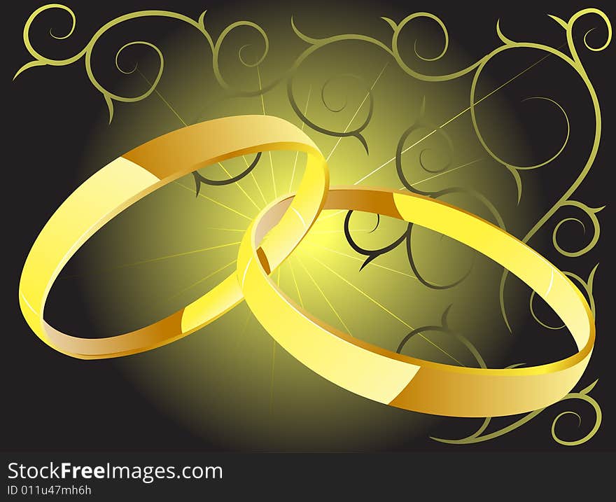 Two rings with decorations