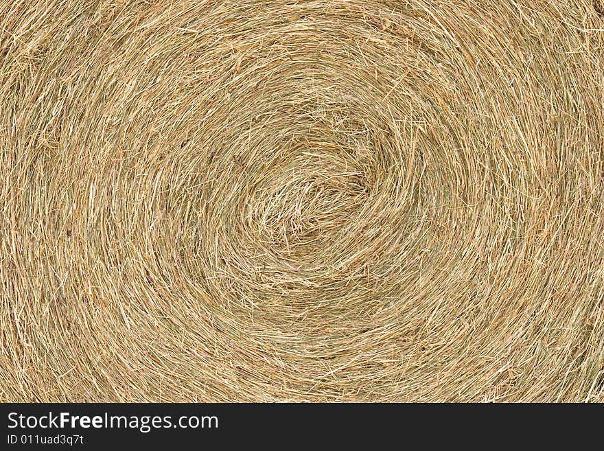 Close up of the texture and pattern within a rolled up hay bale. Close up of the texture and pattern within a rolled up hay bale