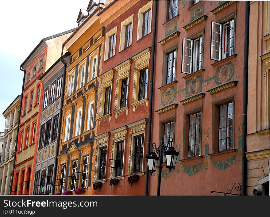 Old town square in Warsaw