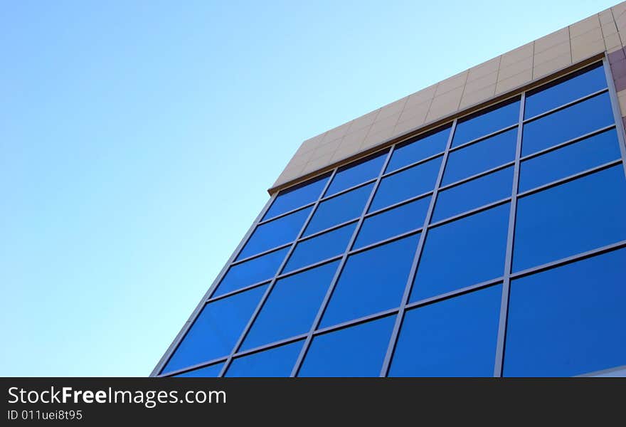 Wall of new modern office building. Wall of new modern office building