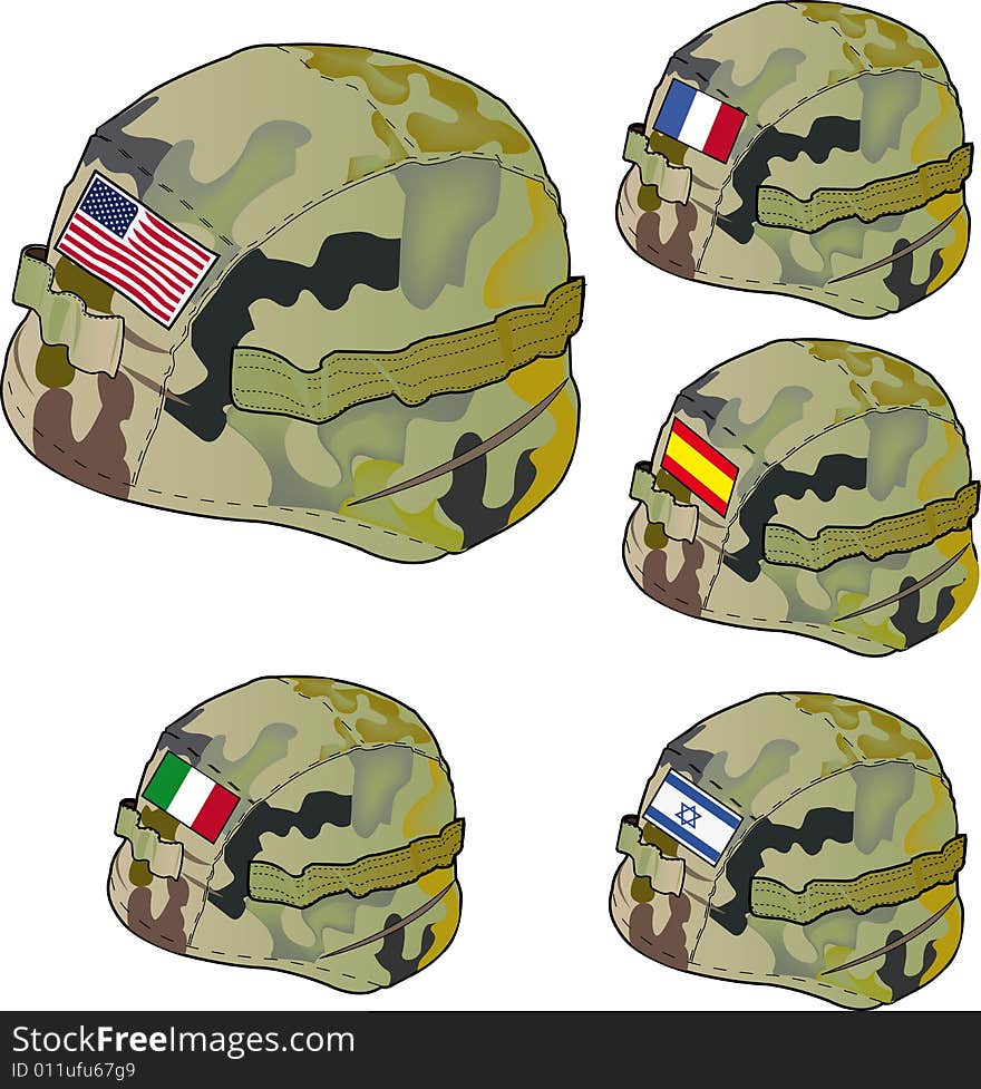 Vector illustration of army helmet. Vector illustration of army helmet