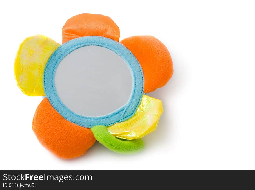 Colorful soft flower toy, isolated with white background