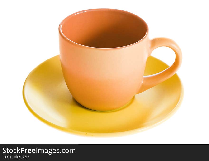 Coffee cup on white background