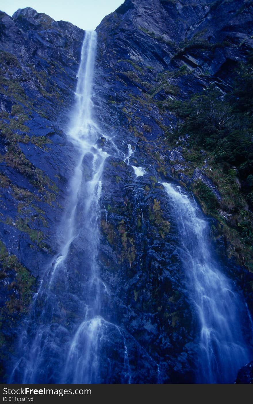 Earland Falls on the Routeburn Track on New Zealand's South Island. Earland Falls on the Routeburn Track on New Zealand's South Island.