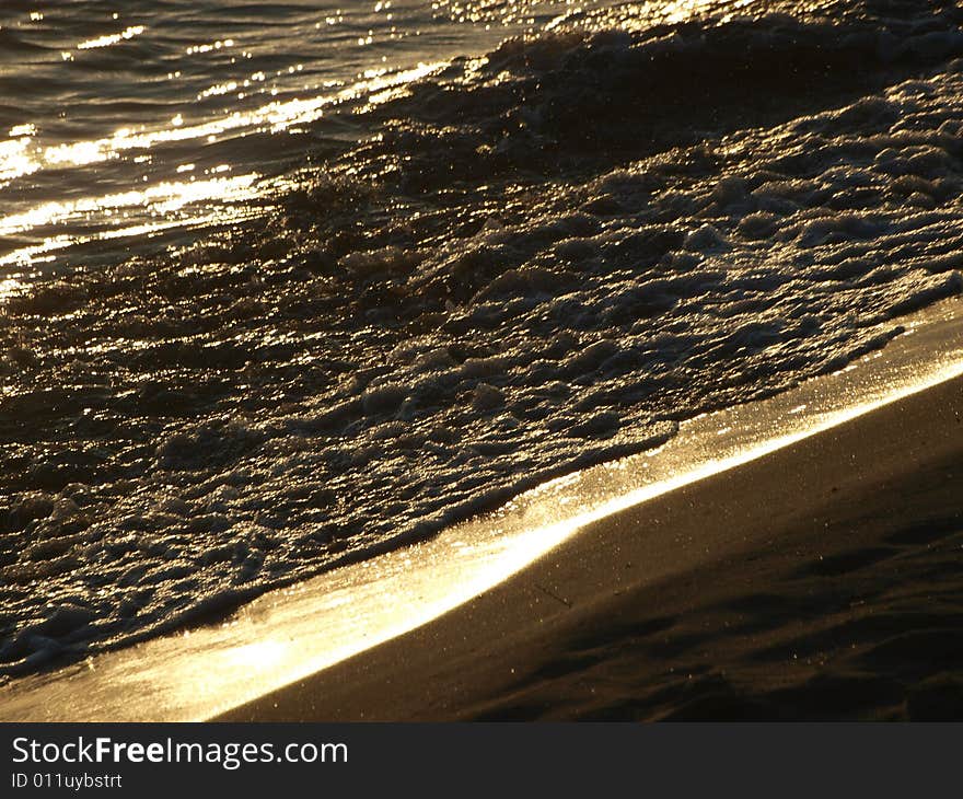 Beautiful water sea and sand on the beach. Beautiful water sea and sand on the beach