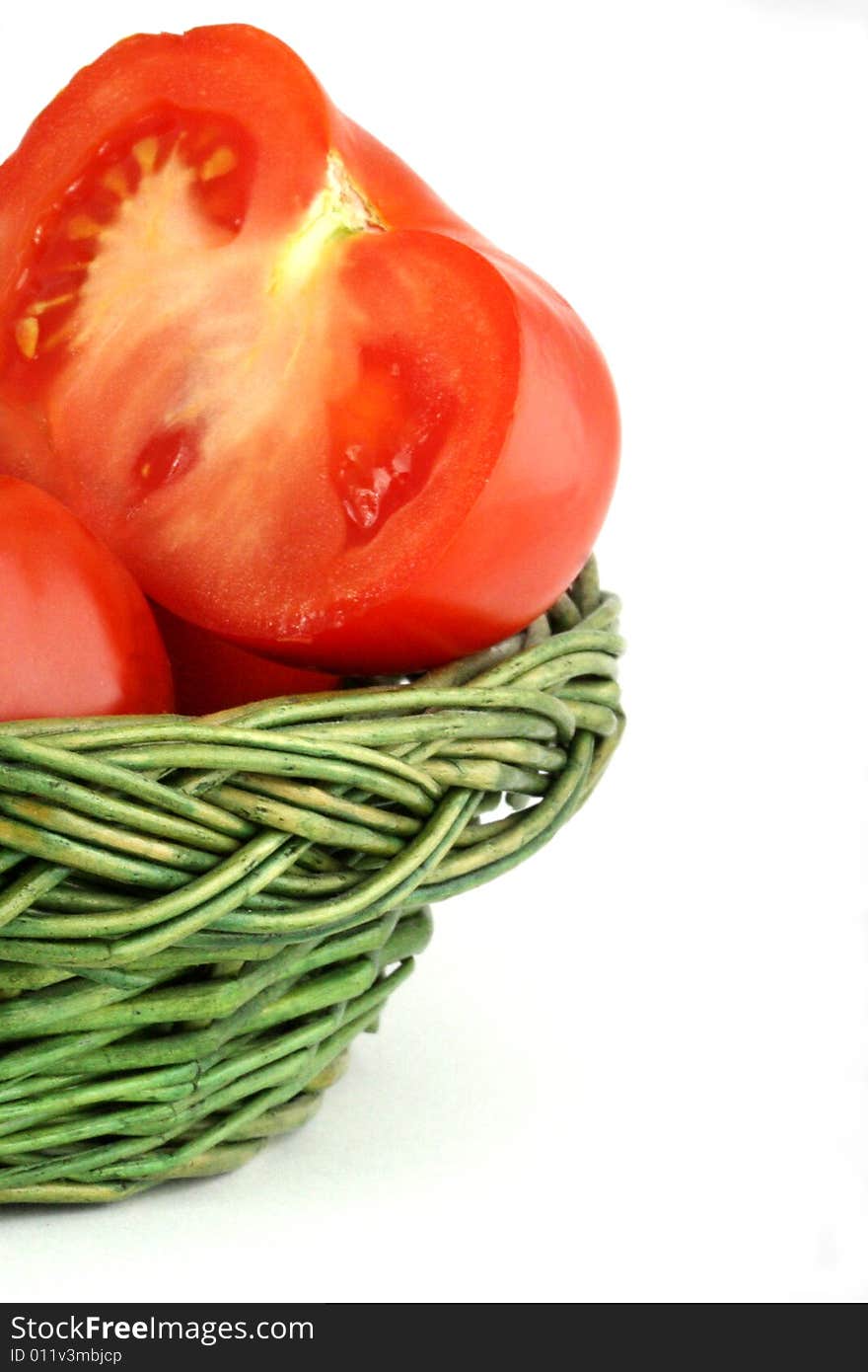 Tomatoes in the basket