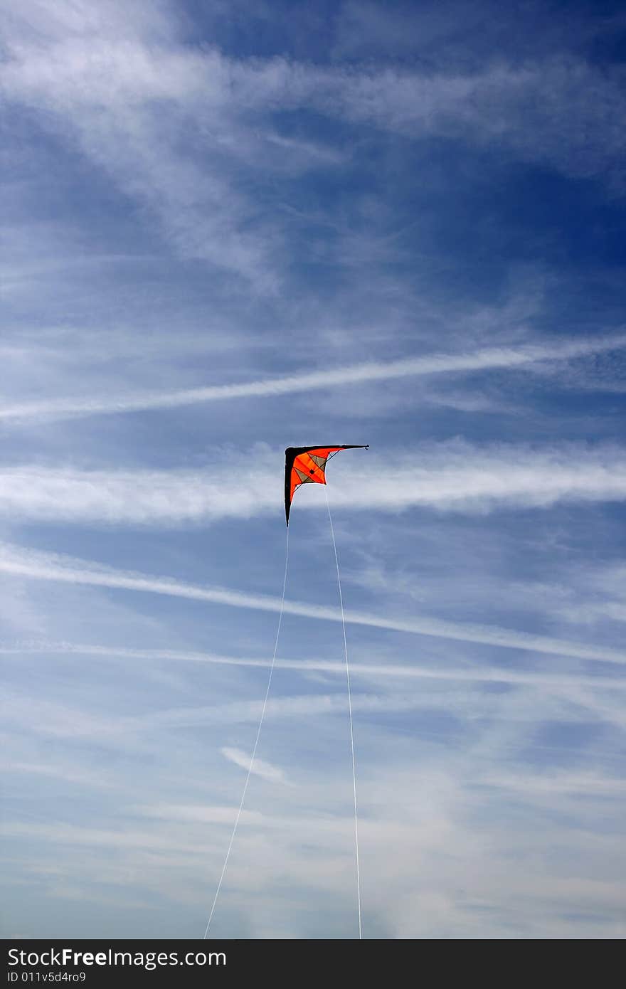 Kite in the blue sky