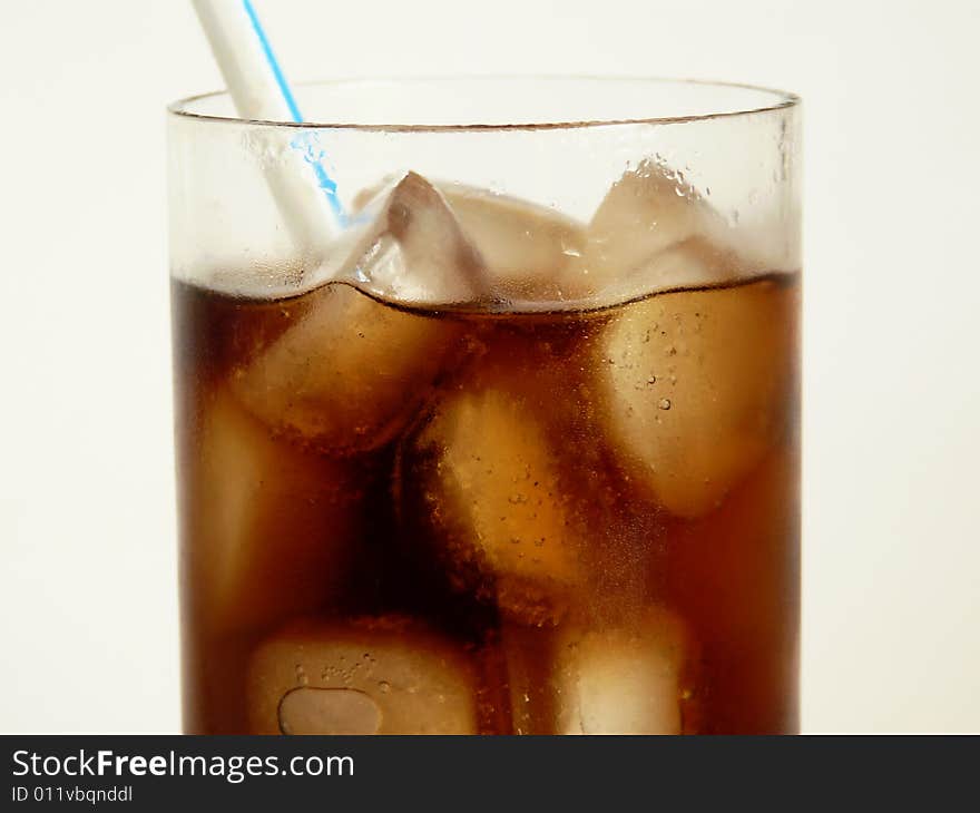 A close up view of a cold softdrink