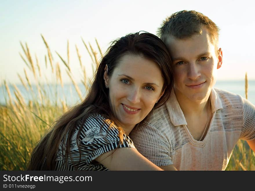 Couple on the beach.