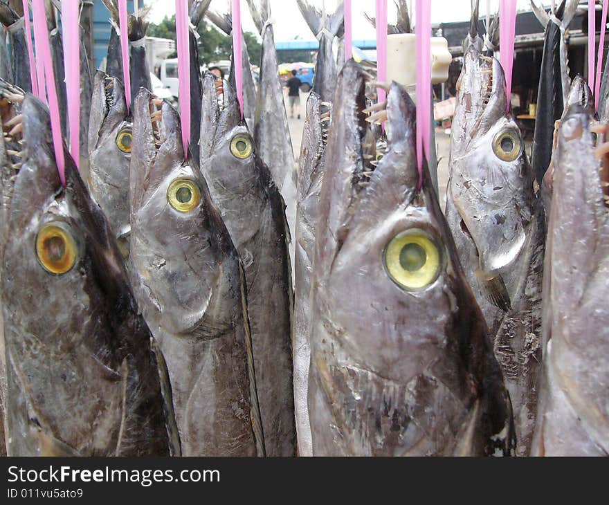 Salted fish in the sun