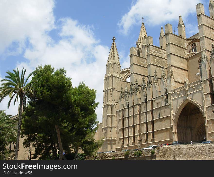 Detail of cathedral in Palma de Mallorca