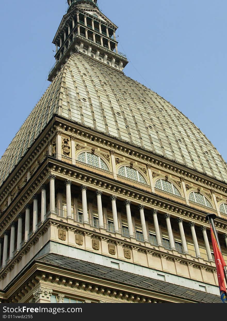 Detail of Mole Antonelliana in Torino