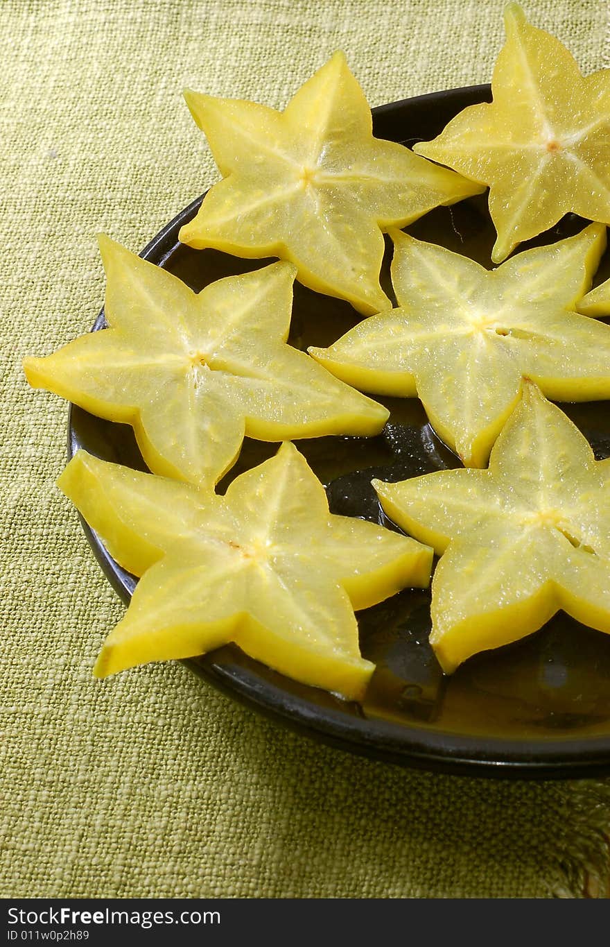 Chinese star fruit, also called carambola