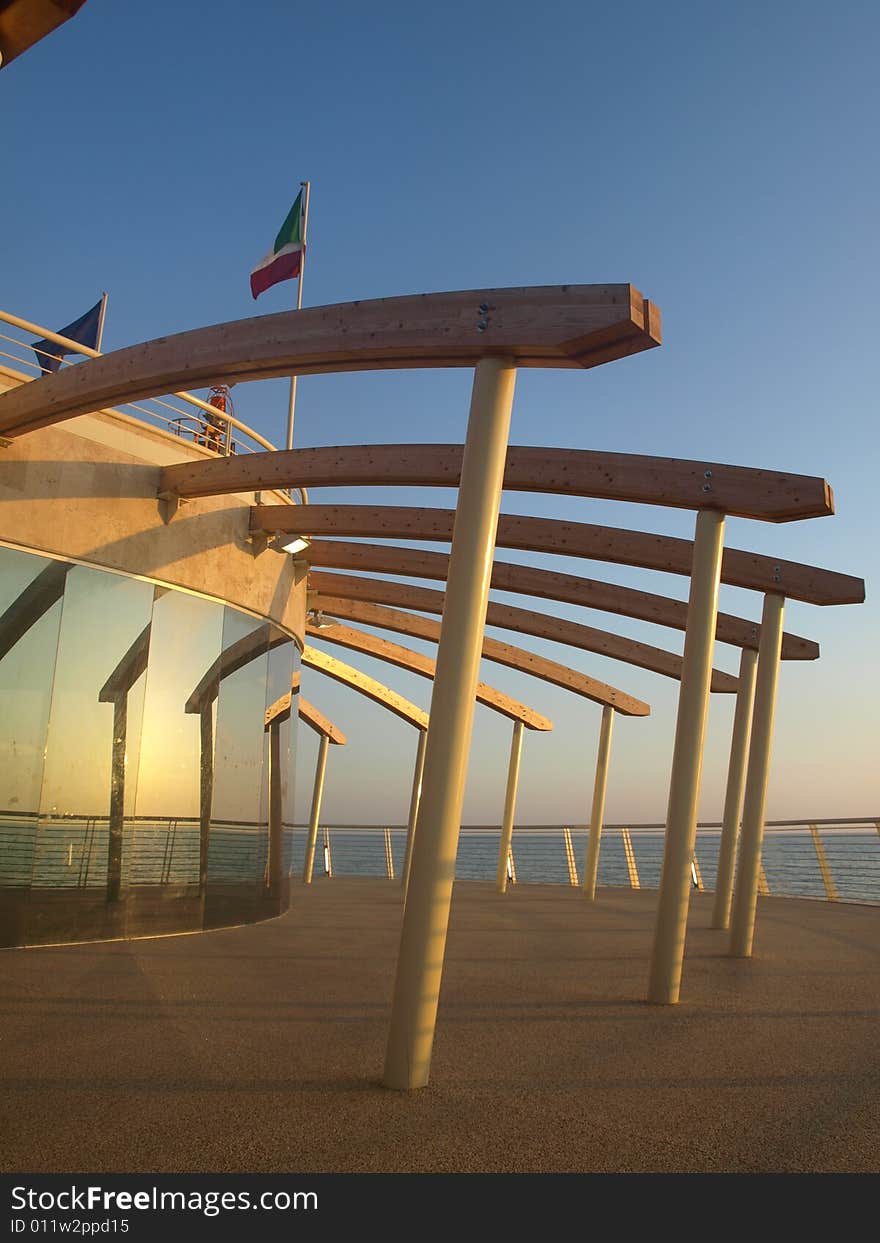 A suggestive shot of a dock in Lido di Camaiore-Italy. A suggestive shot of a dock in Lido di Camaiore-Italy