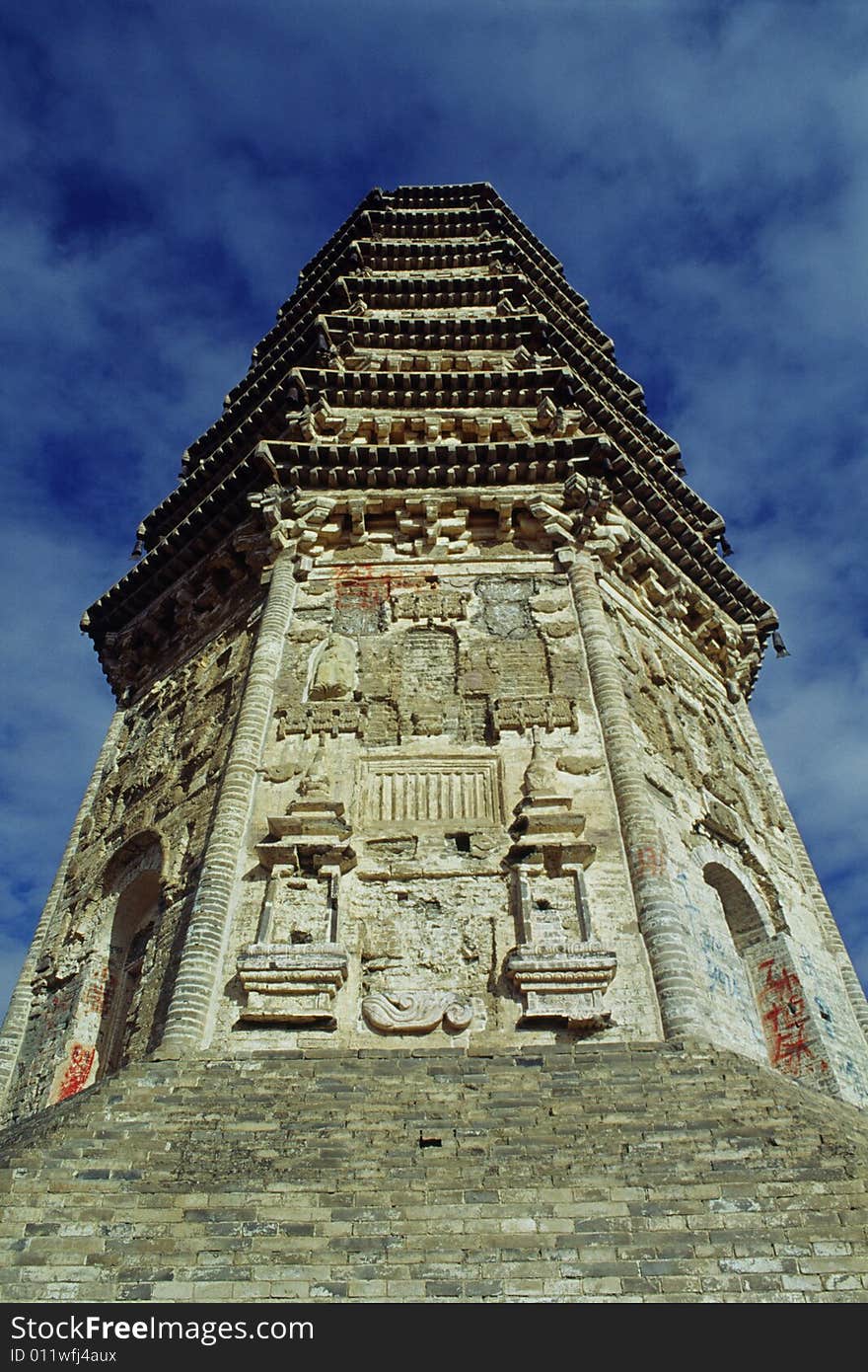 Stone pagoda of jin dynasty, neimenggu, china