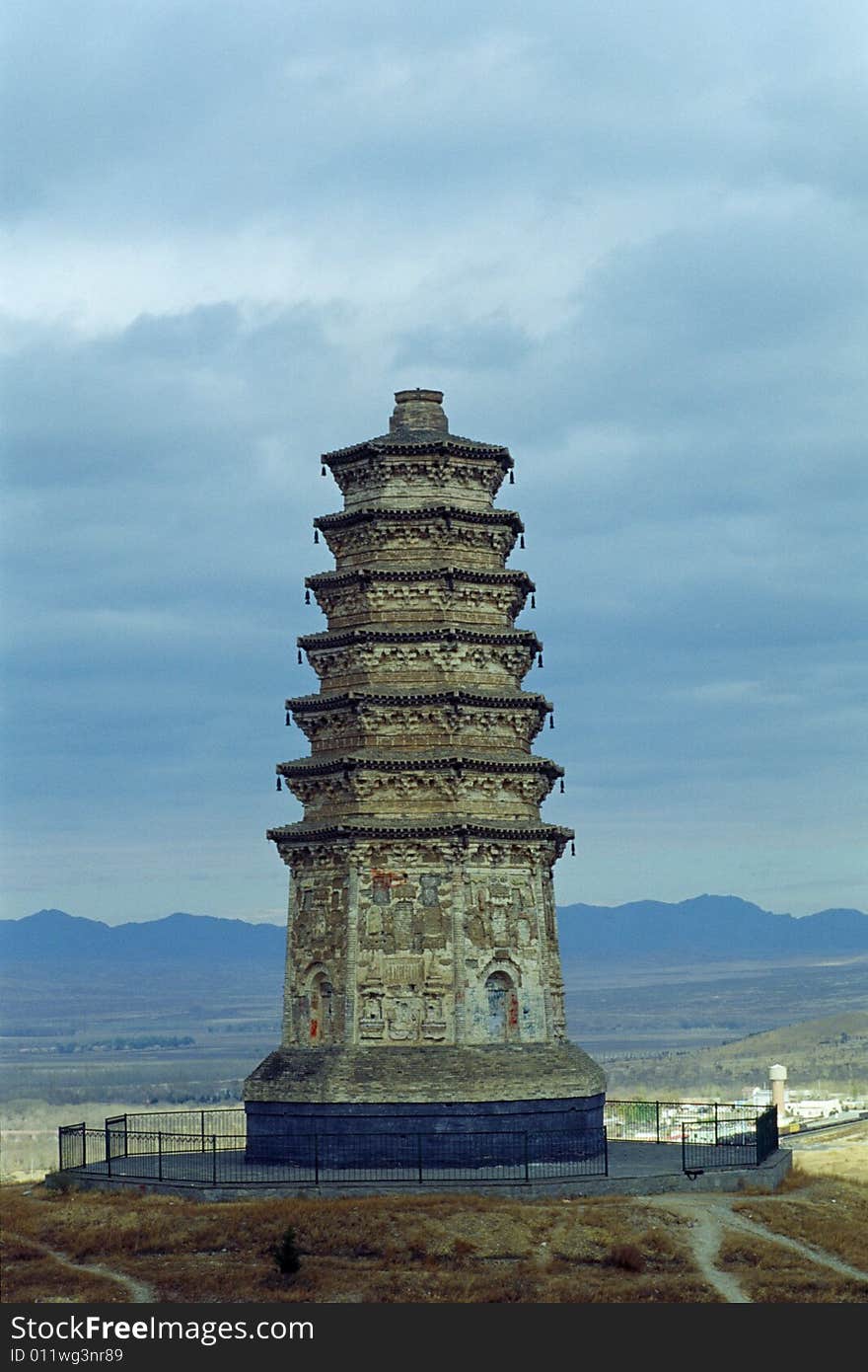 Stone pagoda of jin dynasty, neimenggu, china