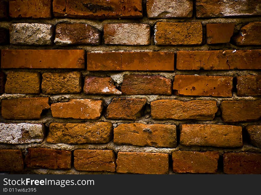 Wall from grunge red bricks. Wall from grunge red bricks