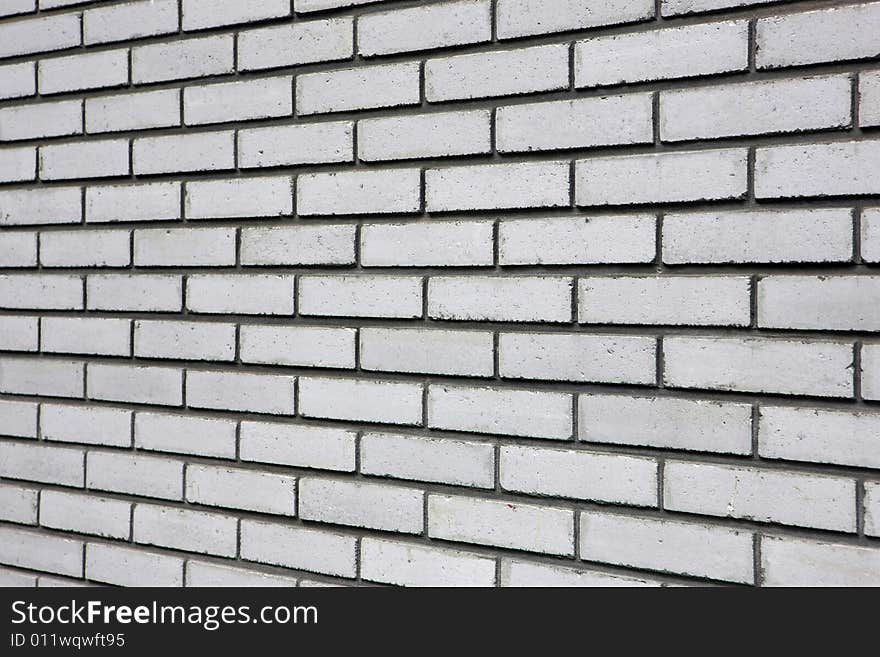 Close view of a white brick wall