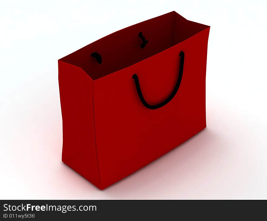 Bag isolated on white background. You can add your logo or design!