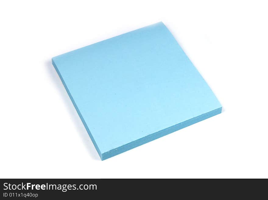 A photograph of blue sticky notes