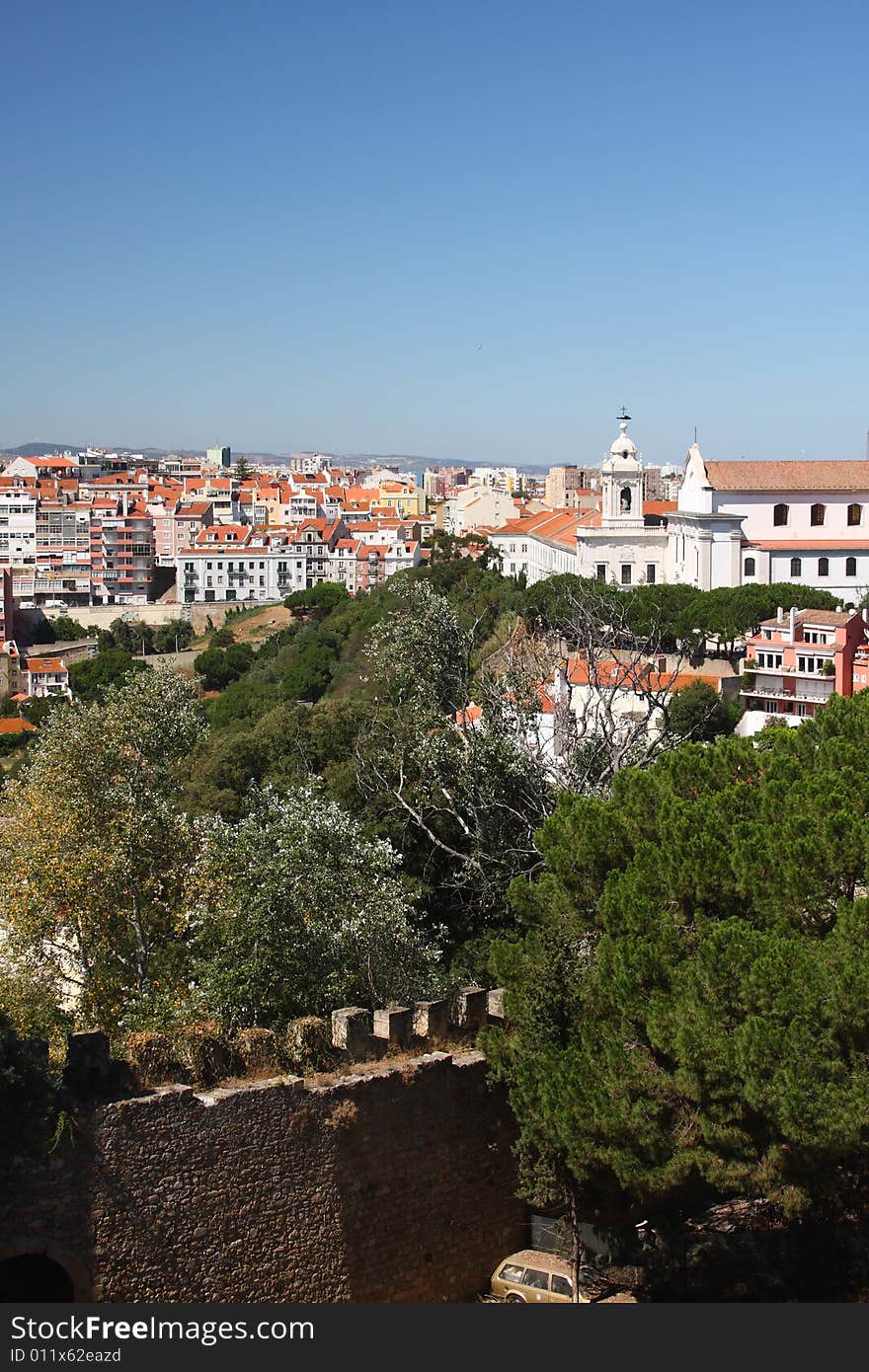 View of the city of Lisbon, Portugal.