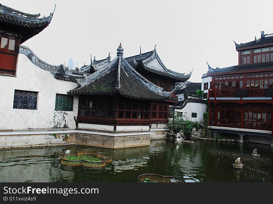 Traditional and beautiful the old architecture of China. Traditional and beautiful the old architecture of China