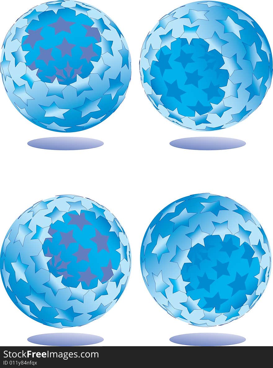 Vector illustration of blue ball. Vector illustration of blue ball