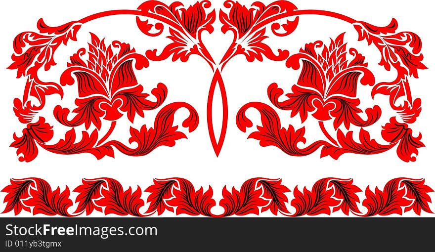 Vector illustration of red pattern. Vector illustration of red pattern