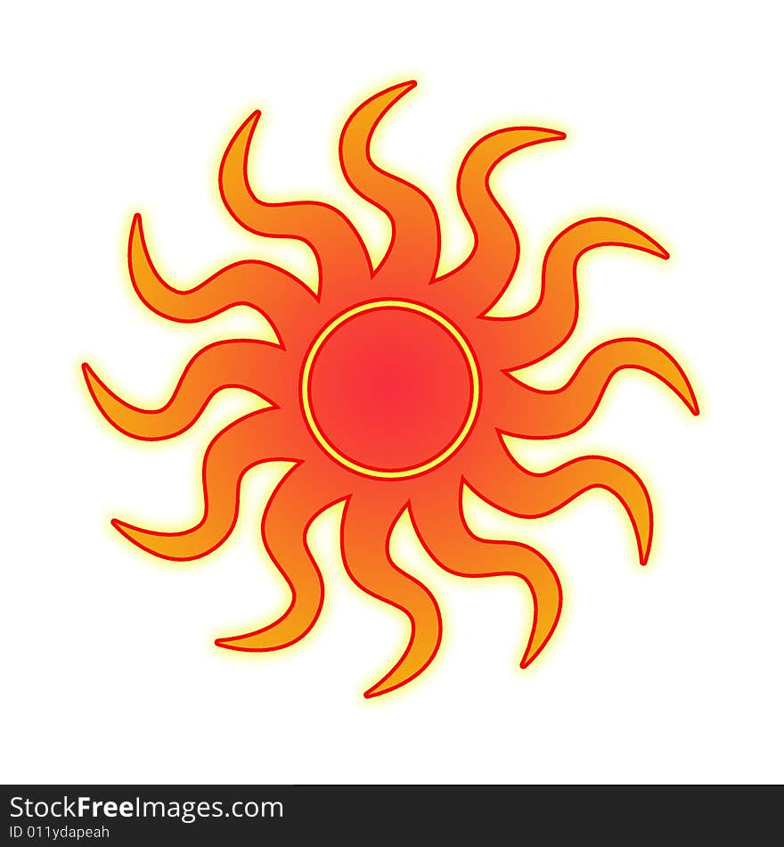 A illustration of the sun