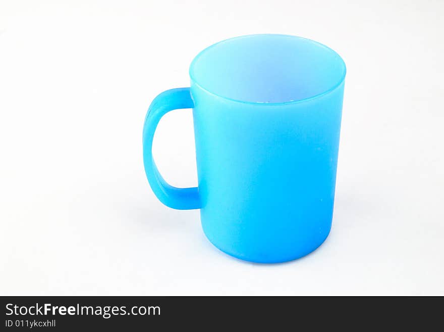 This is a blue cup.