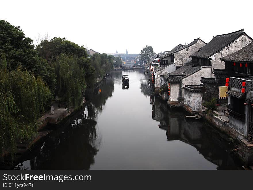 The town is beautiful, in Zhejiang province, China. This place is old,with his great history. The town is beautiful, in Zhejiang province, China. This place is old,with his great history.