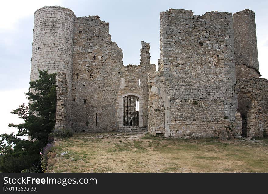 Ruined castle in France