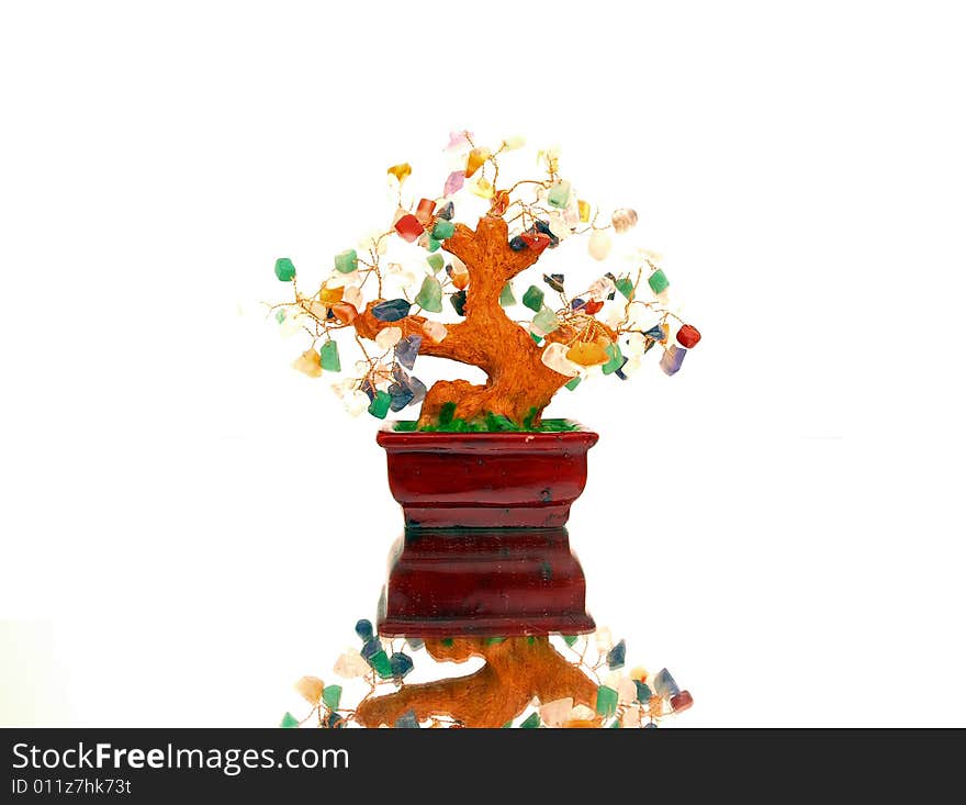 Prosperity charm semi precious stone gem tree. Prosperity charm semi precious stone gem tree