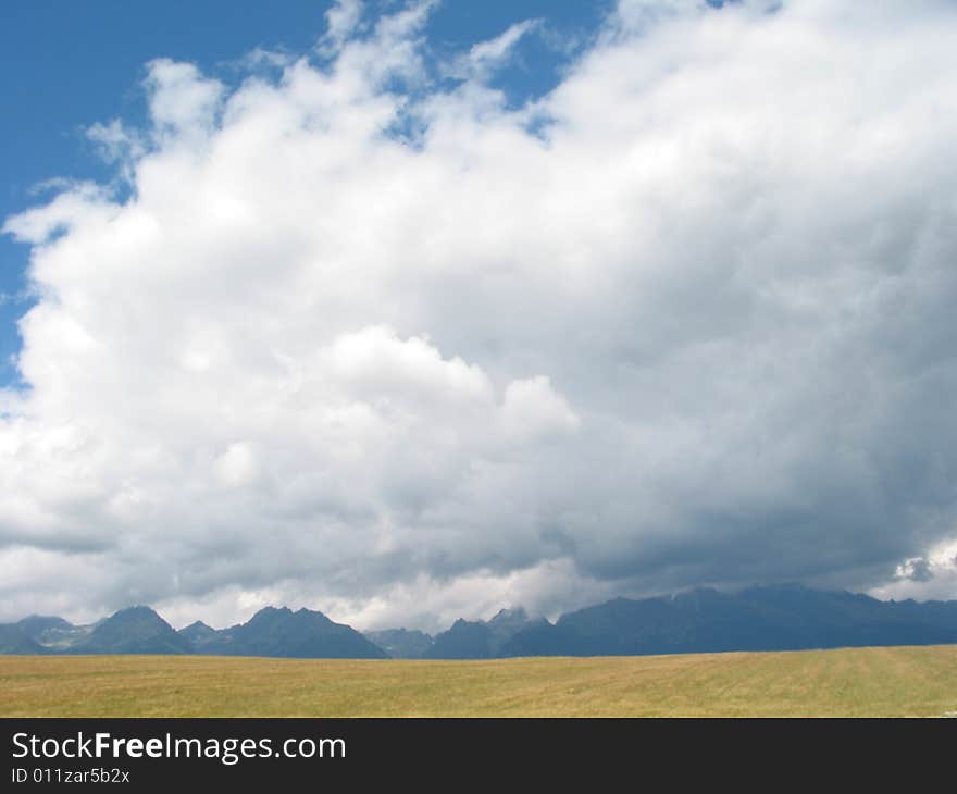 Mountains In Slovakia And Clouds