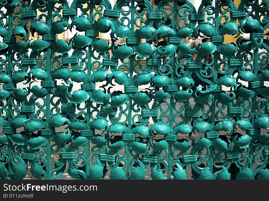 Antique gate, color photo executed in poland