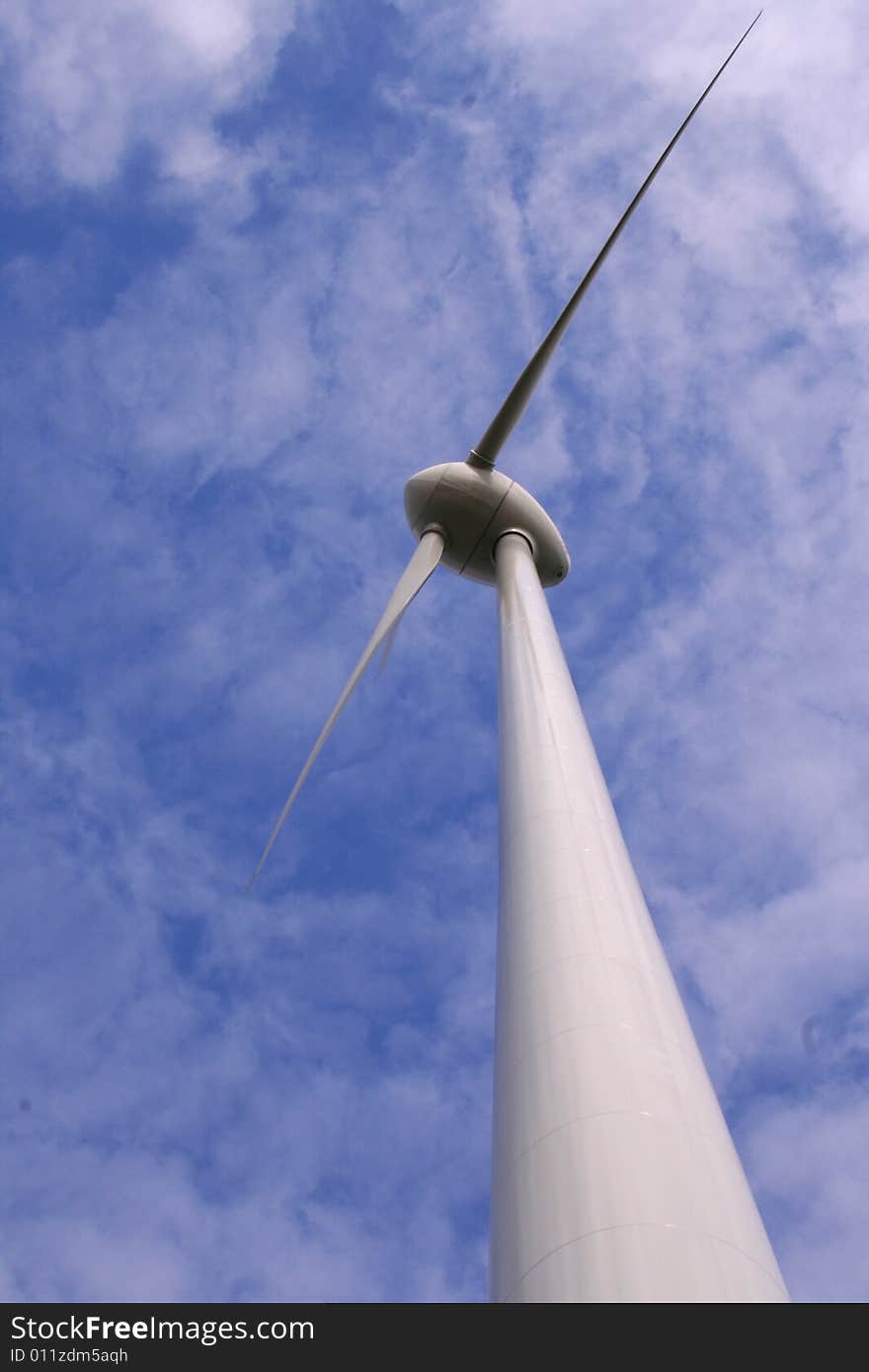 A wind energy generator tower. A wind energy generator tower.