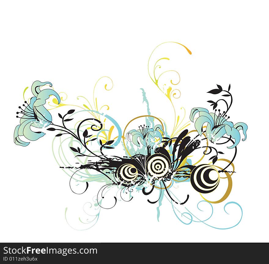 Illustration of a floral background