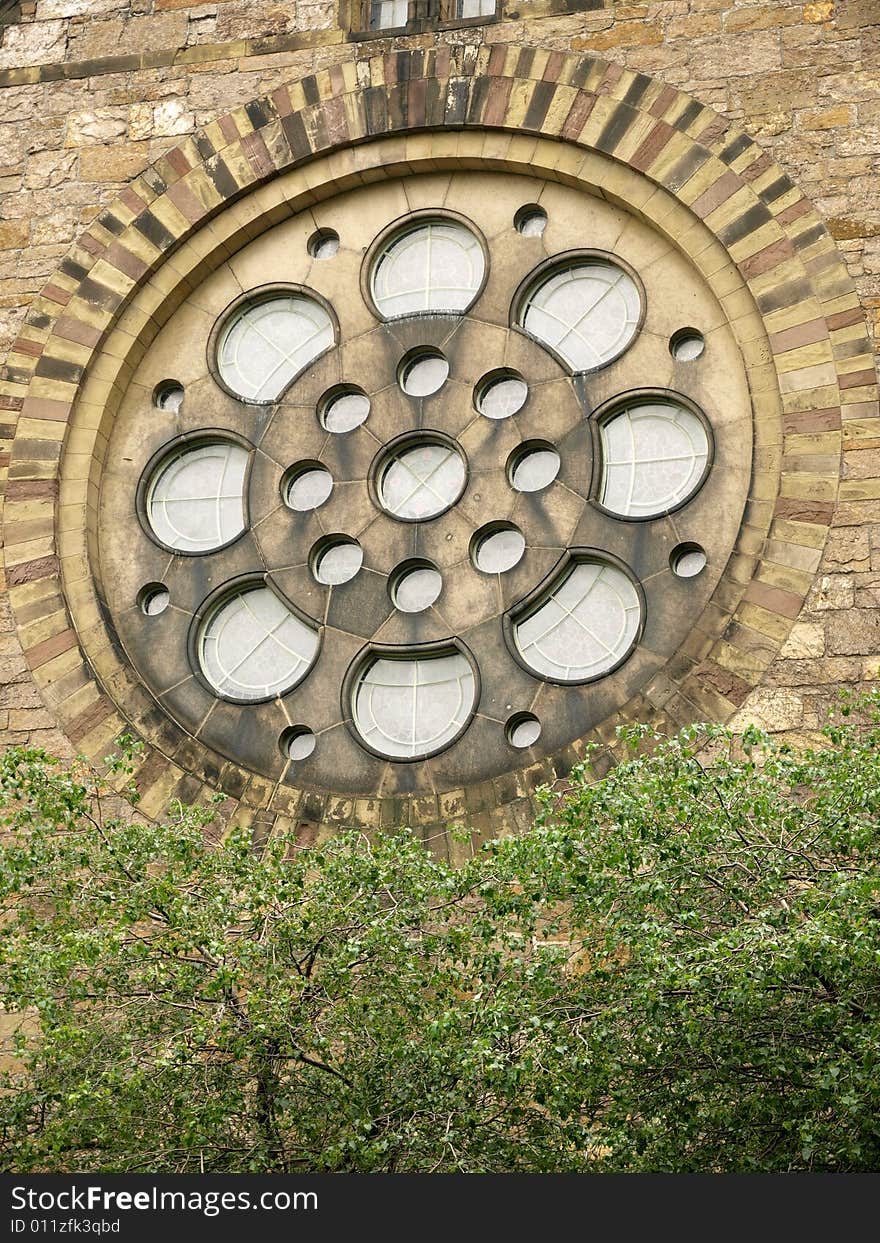 Historic Church Stone Circle Design with trees