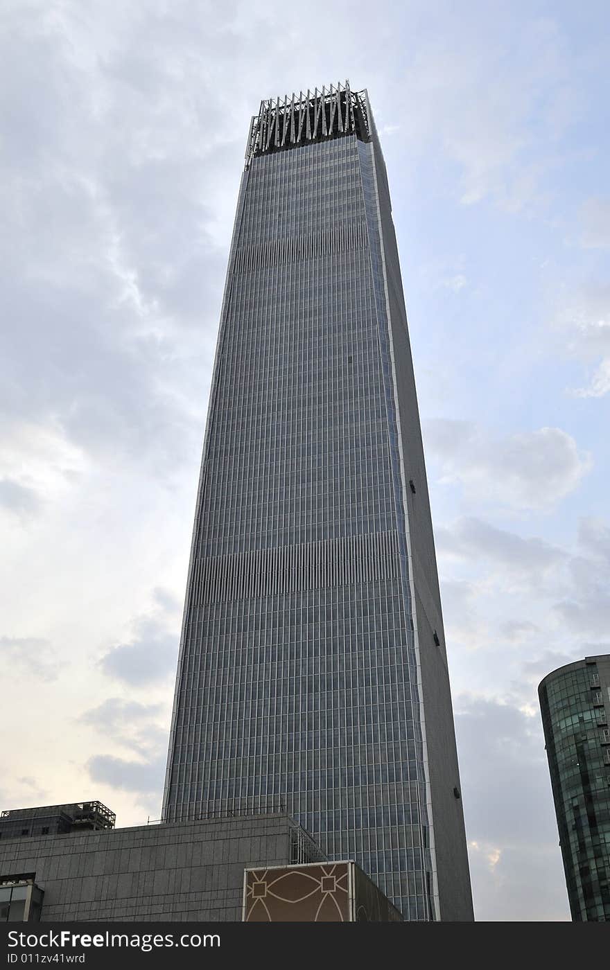 Skyscraper in beijing city, city sky in beijing, buildings and skyscraper