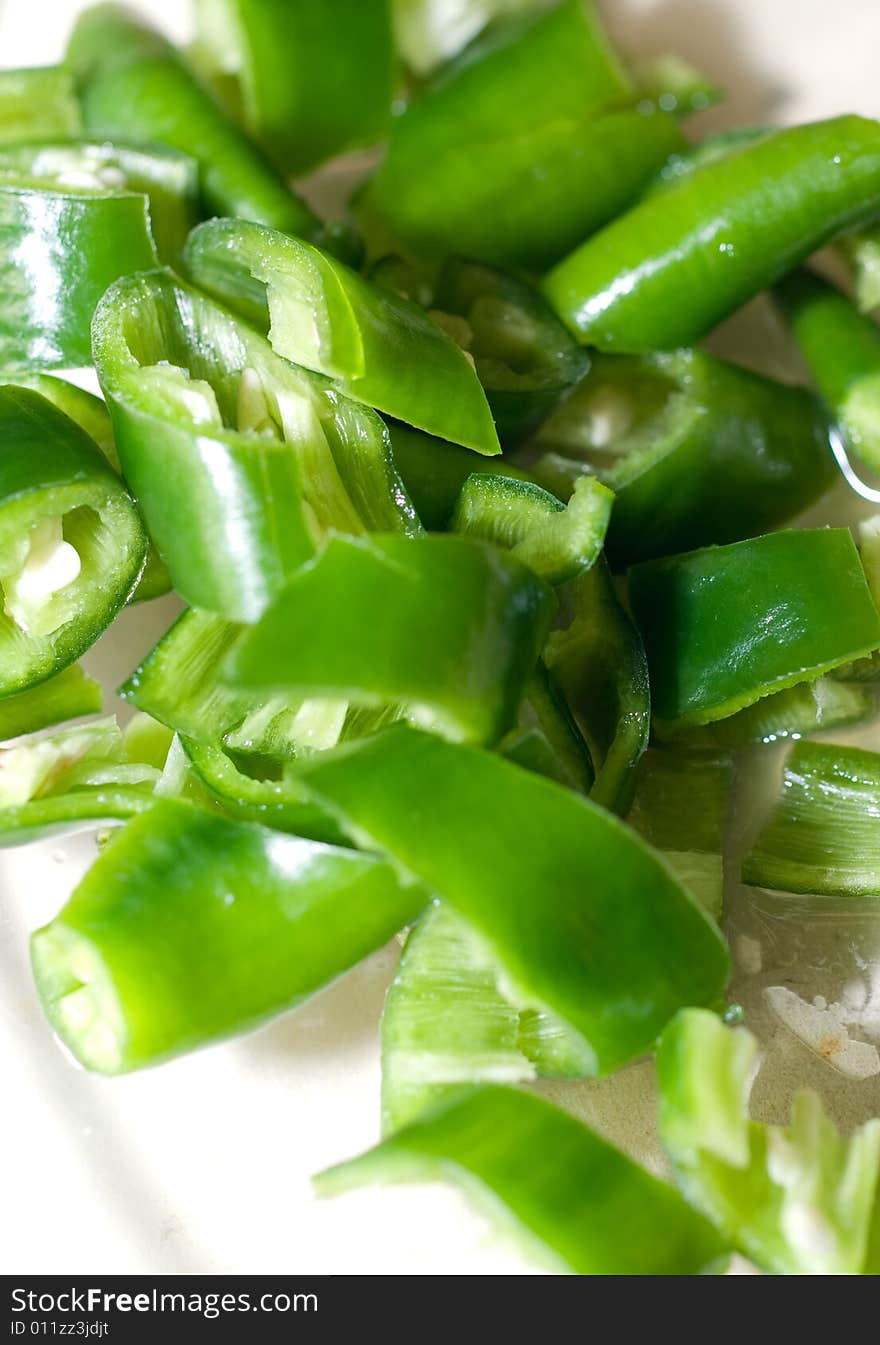 Sliced Green Pepper