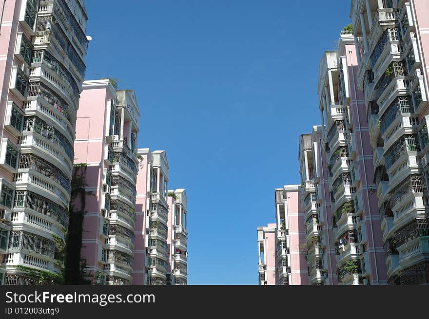 It is parallel buildings in China.