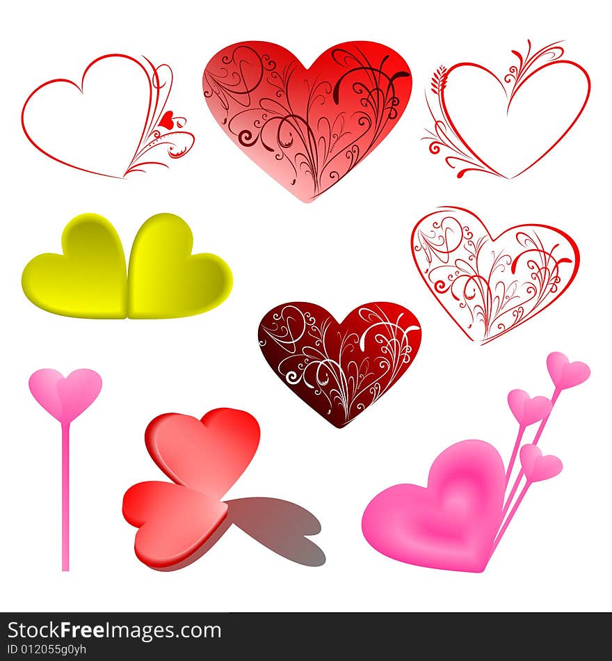 Set Vector Love Illustration