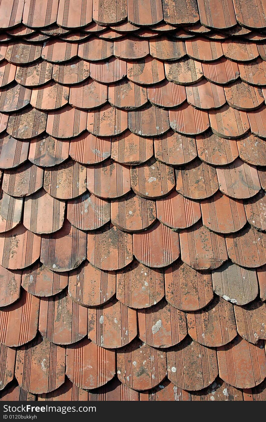 The old roof tiles texture, background texture