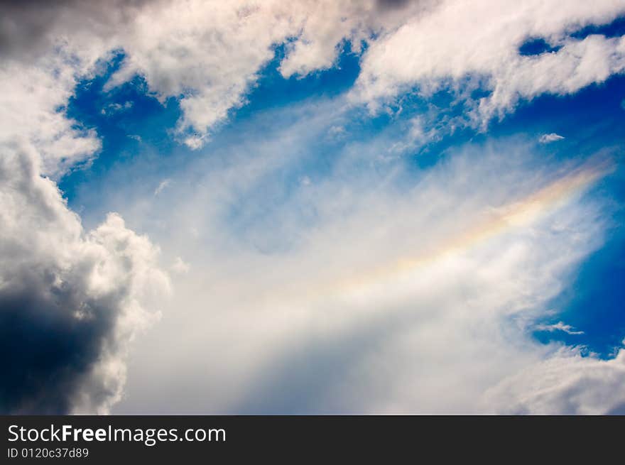 The sky with clouds on our city...