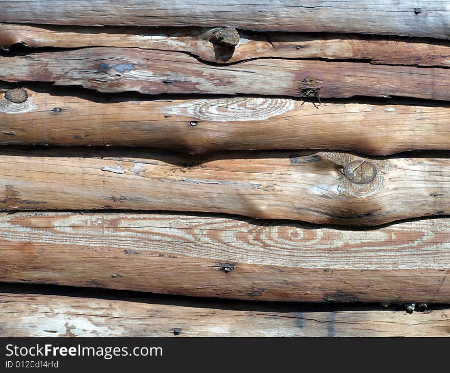 Old Brown Pine Horizontal Battens Close Up. Old Brown Pine Horizontal Battens Close Up