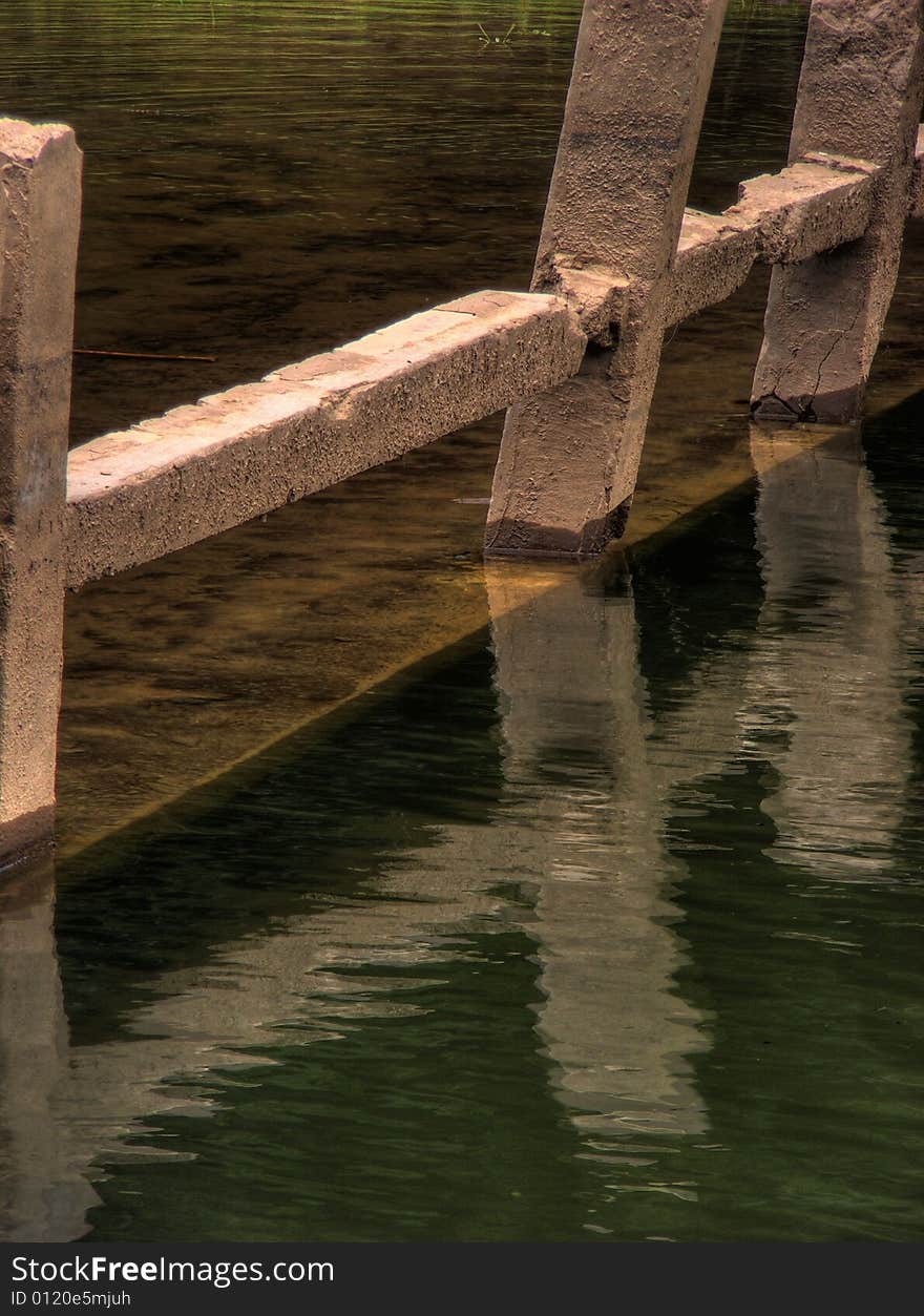 Abstract water reflection