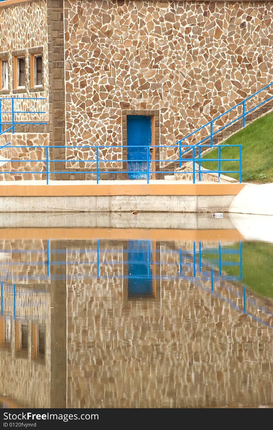 Building reflecting in the water. Building reflecting in the water