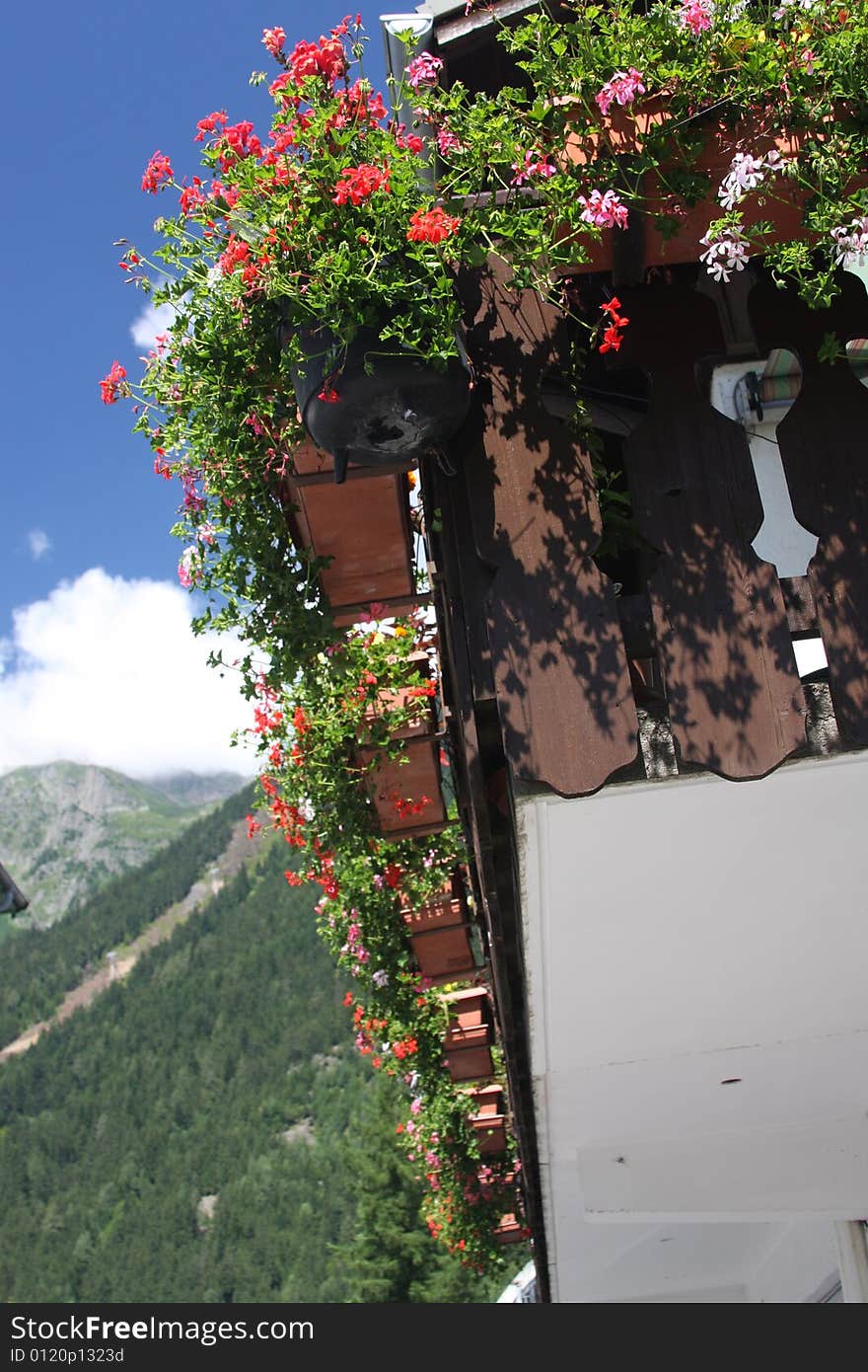 Balcony in the mountains