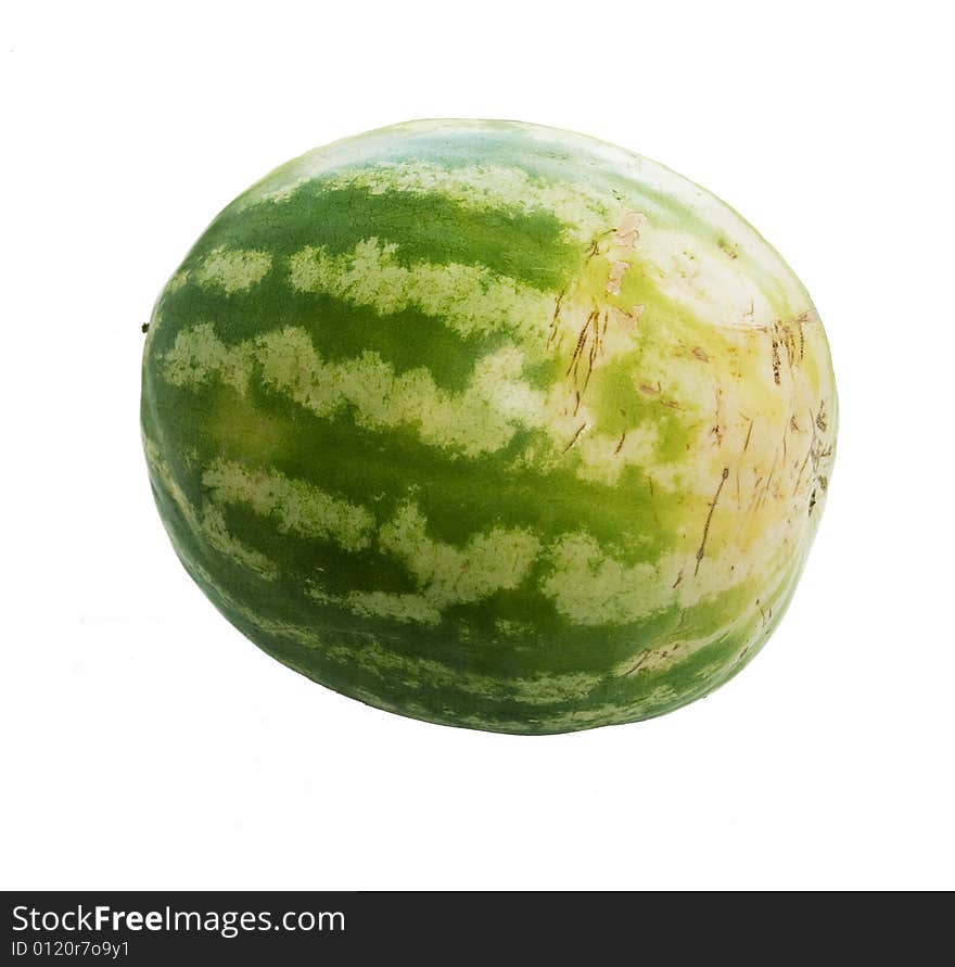 A Watermelon Isolated On White Background